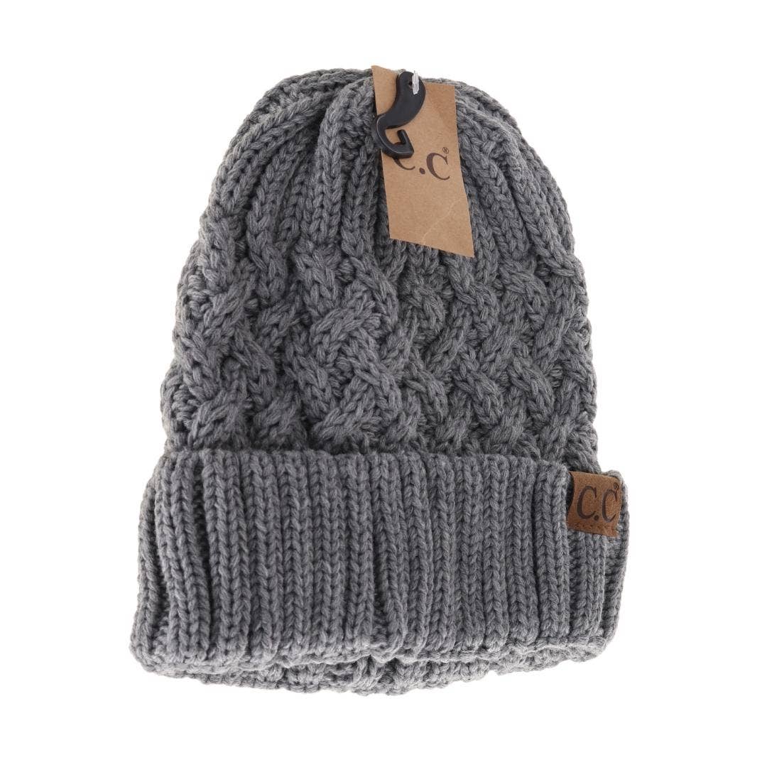 Lattice Knit Cuff C.C Beanie YJ1003