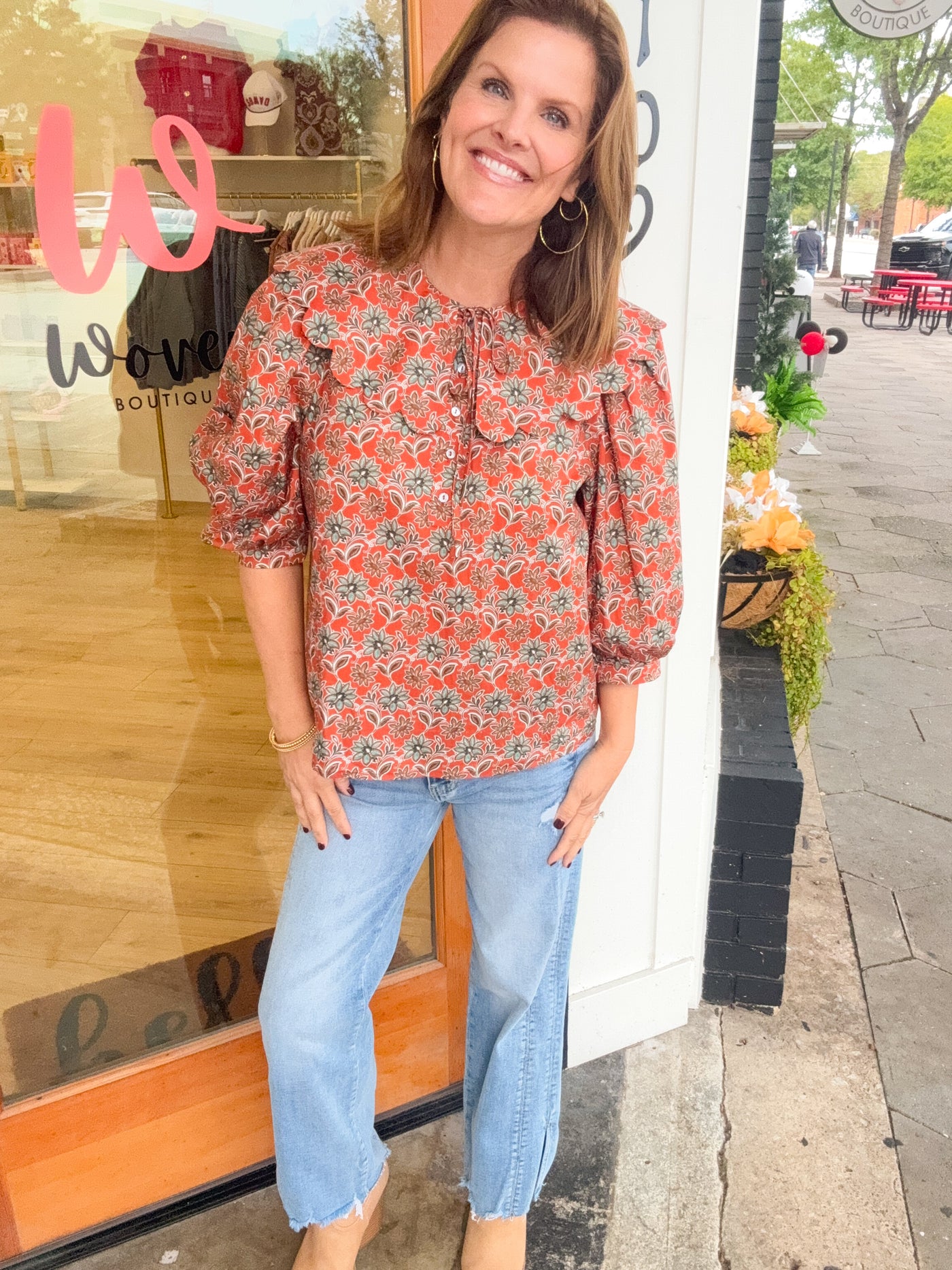 Careless Whisper Scalloped Peter Pan Collar Blouse