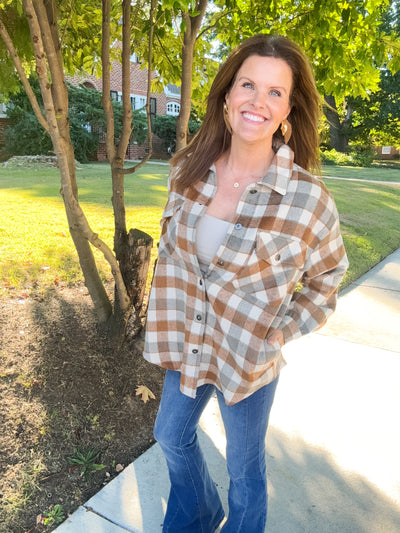 Tuff Plaid Button Down Shacket