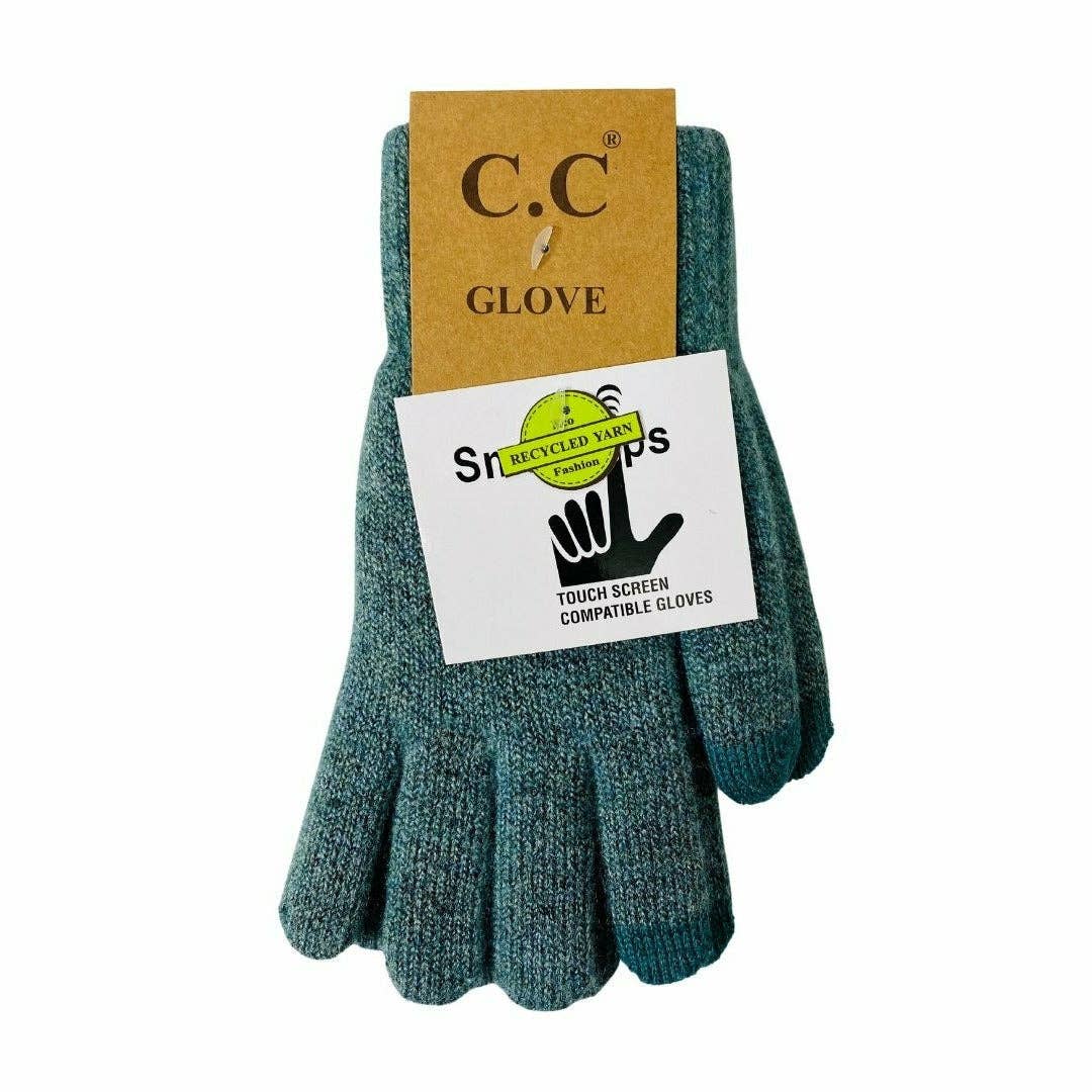 Soft Knit C.C Gloves G9021: Heather Forest