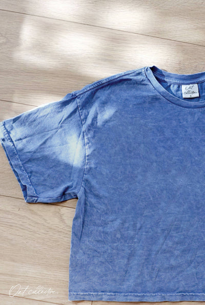 Boat Waves and Sun Rays Mineral Washed Cropped Tee (EST ARRIVAL END OF FEBRUARY)