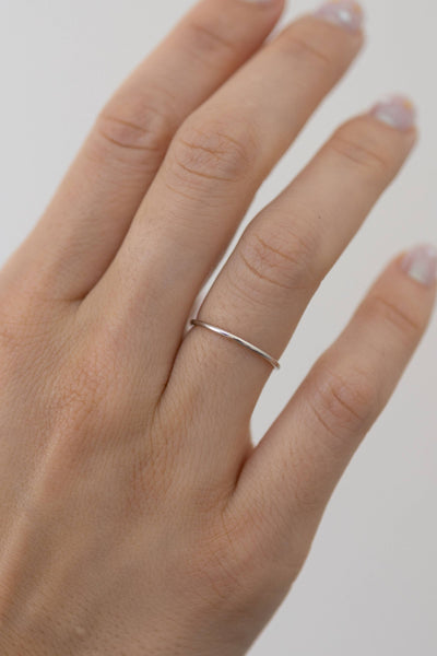 Smooth Stacking Ring in Silver