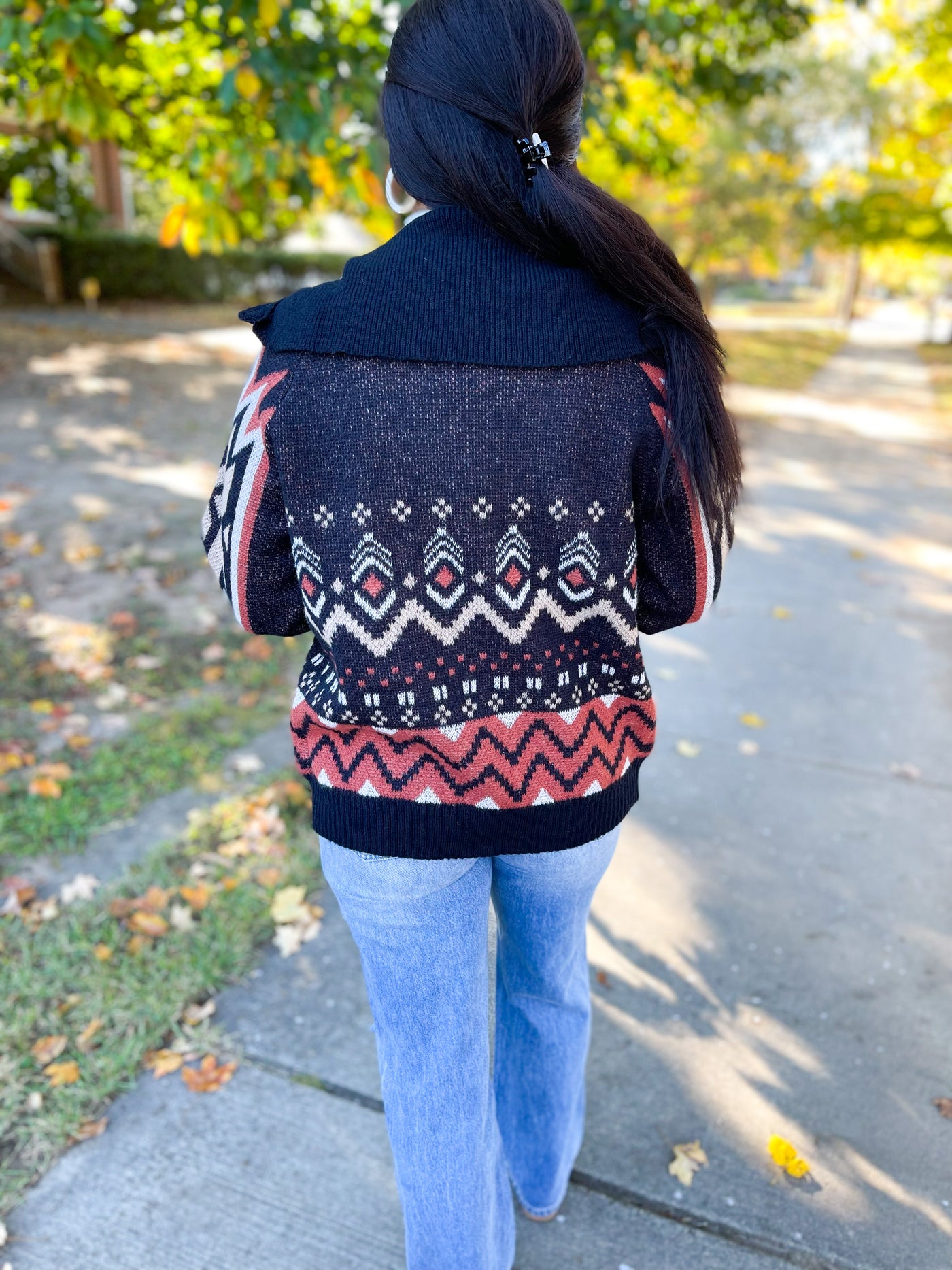 Aba Daba Honeymoon Aztec Sweater Jacket