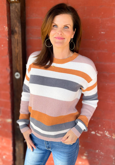 Rags to Riches Colorblock Stripe Sweater