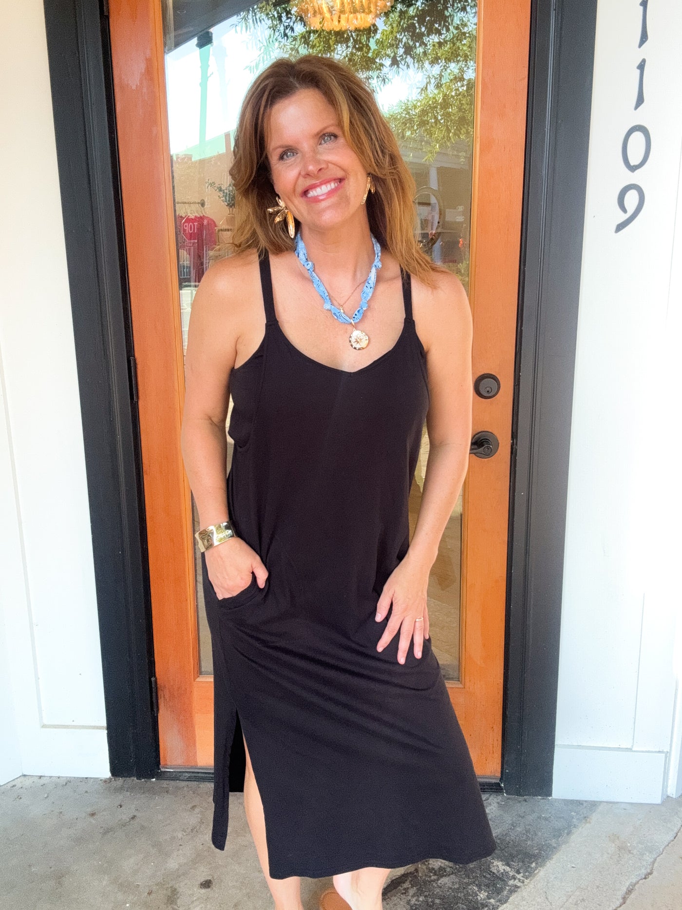 Play That Funky Music V-Neck Midi Dress