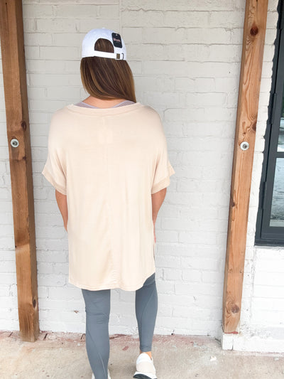 Calendar Girl Dolman Sleeve Oversized Tunic Tee