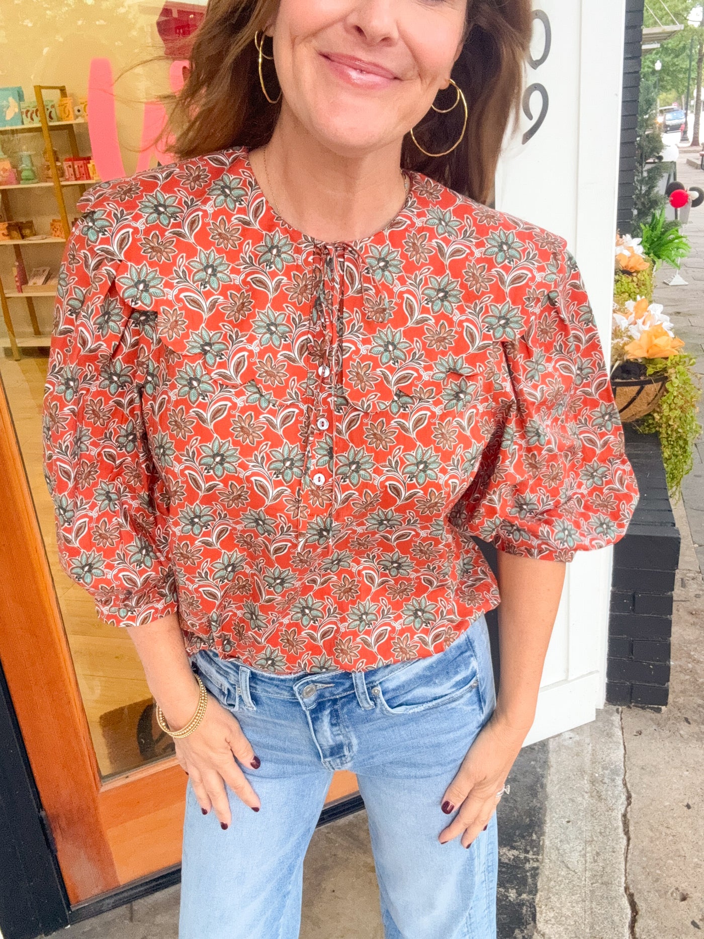 Careless Whisper Scalloped Peter Pan Collar Blouse