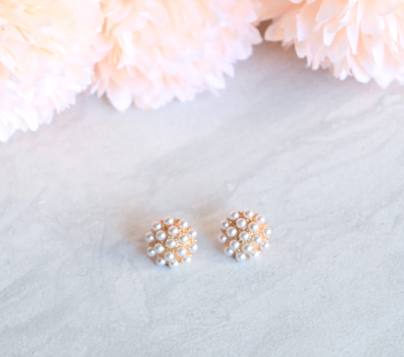 Pearl Cluster  Earrings