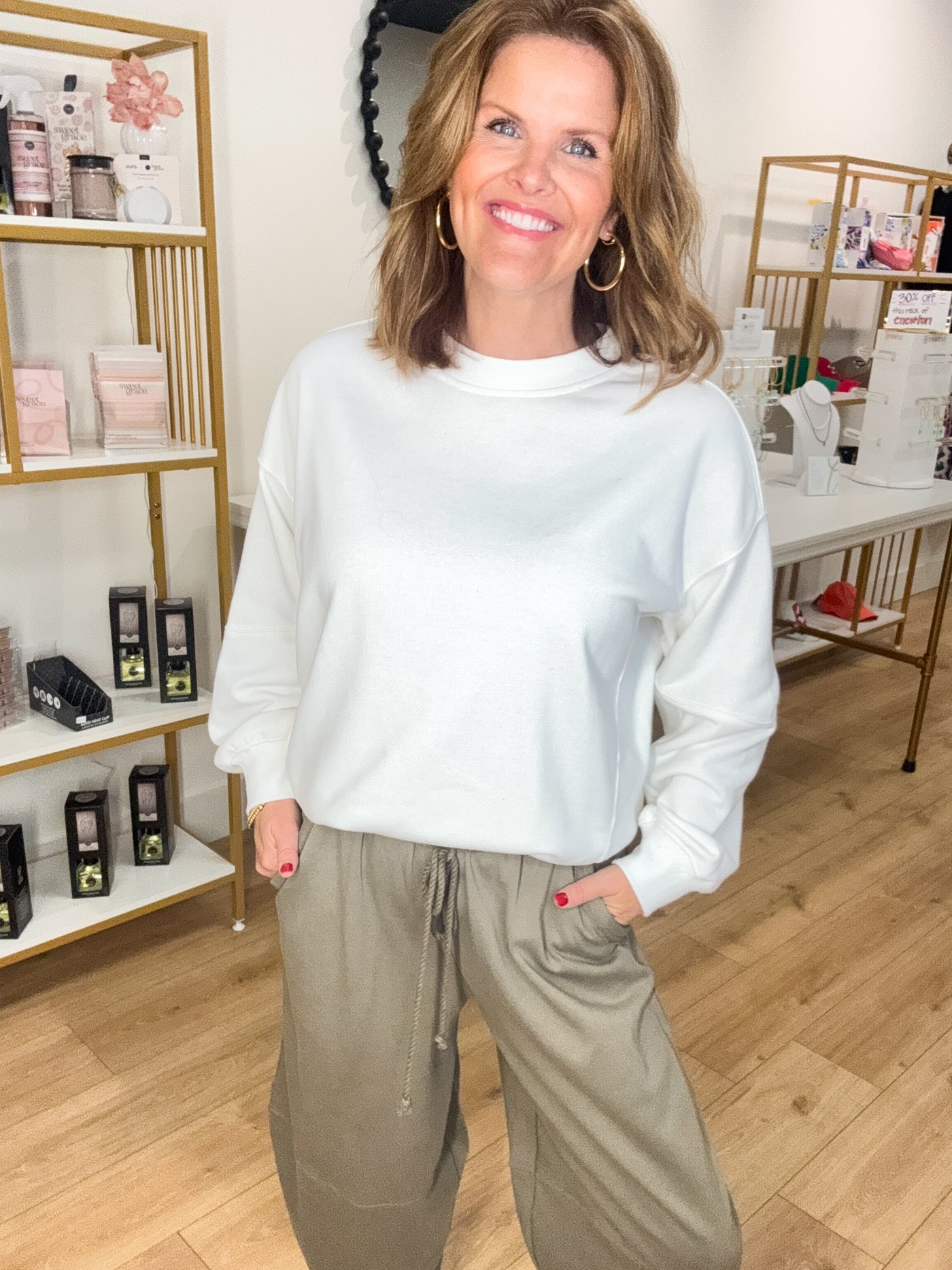 Let Your Love Flow Braid Belt Barrel Pants
