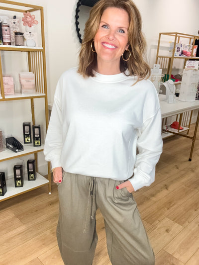 Let Your Love Flow Braid Belt Barrel Pants