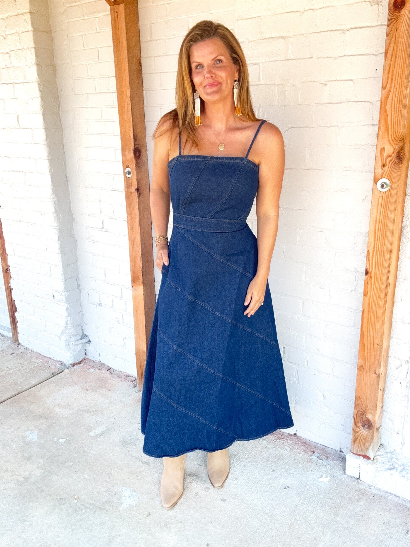 Runaway Denim Midi Dress