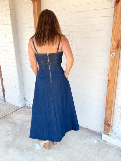 Runaway Denim Midi Dress