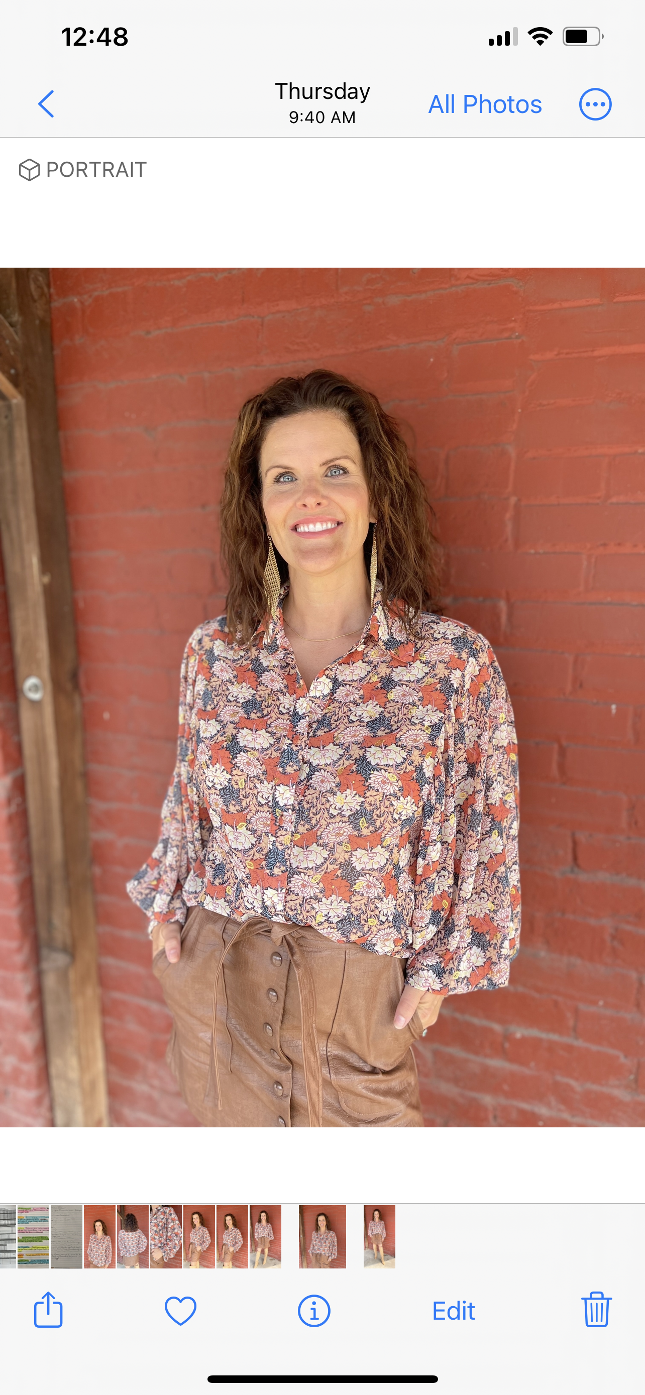 Ice Ice Baby Floral Print Puff Sleeve Button Down