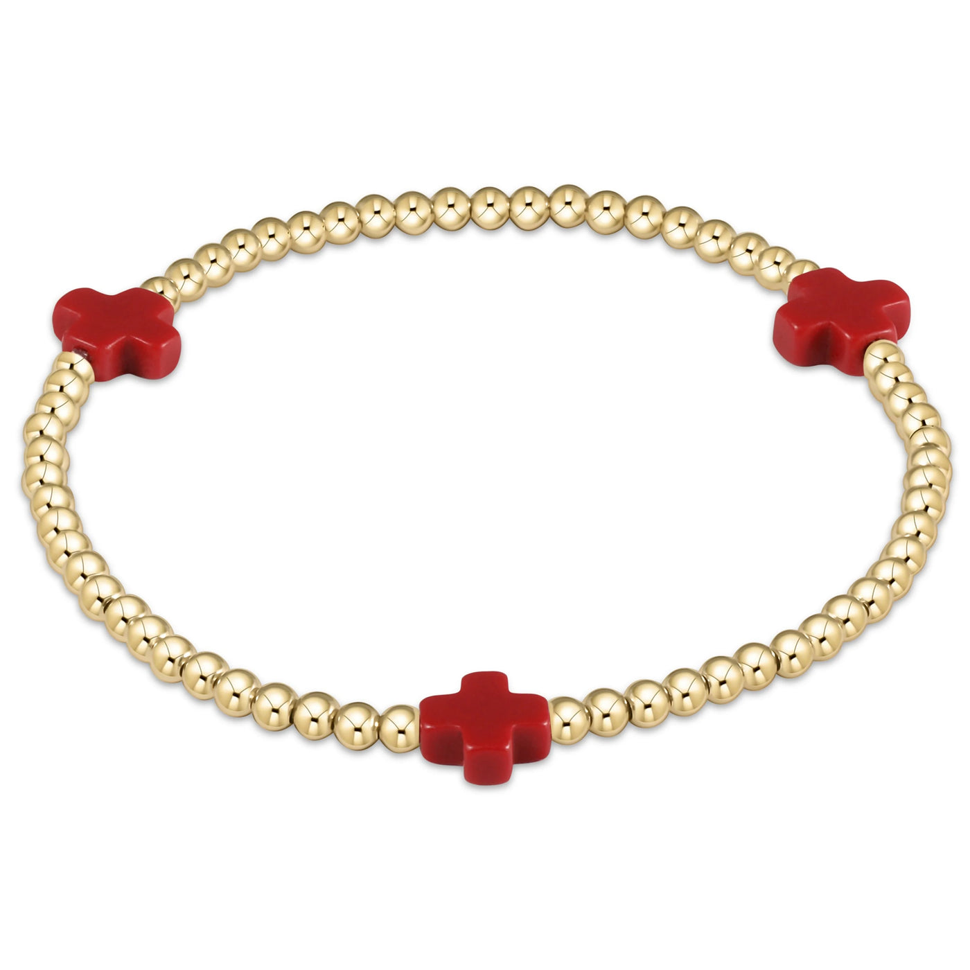 enewton signature cross gold pattern3mm bead bracelet tree