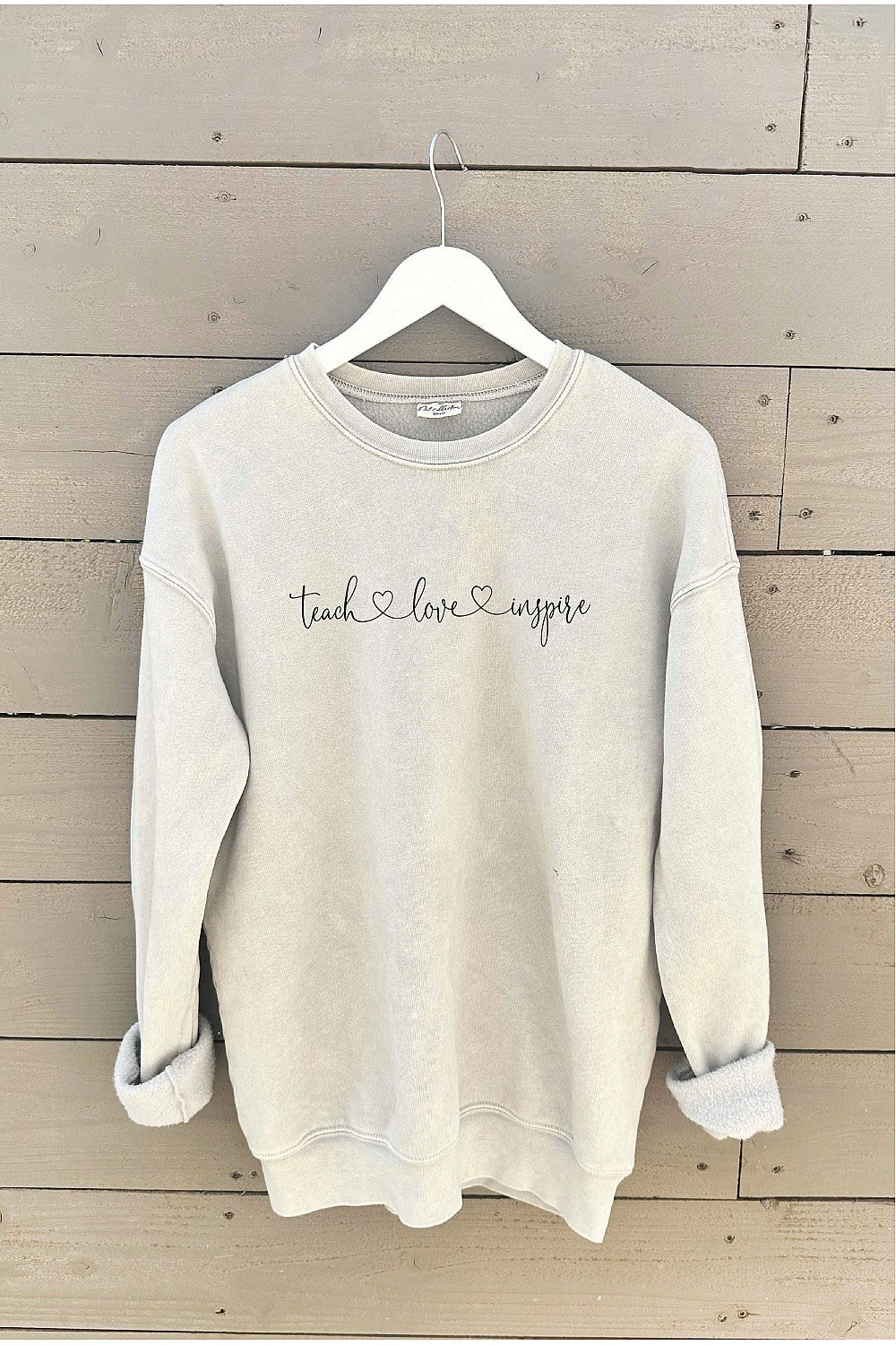 Teach Love Inspire Mineral Washed Graphic Sweatshirt