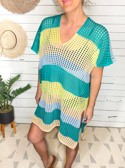 Rockin' Robin Striped Crochet Tunic