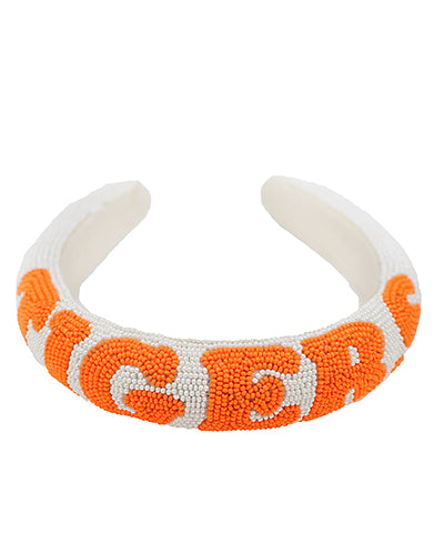 TIGERS Beaded Headband