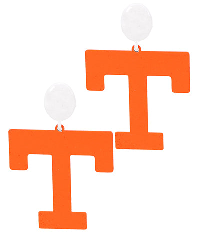 " T " Game Day Earring