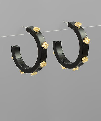 Paw Station Acetate Hoops