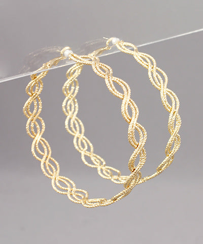 60mm Double Twisted Hoops