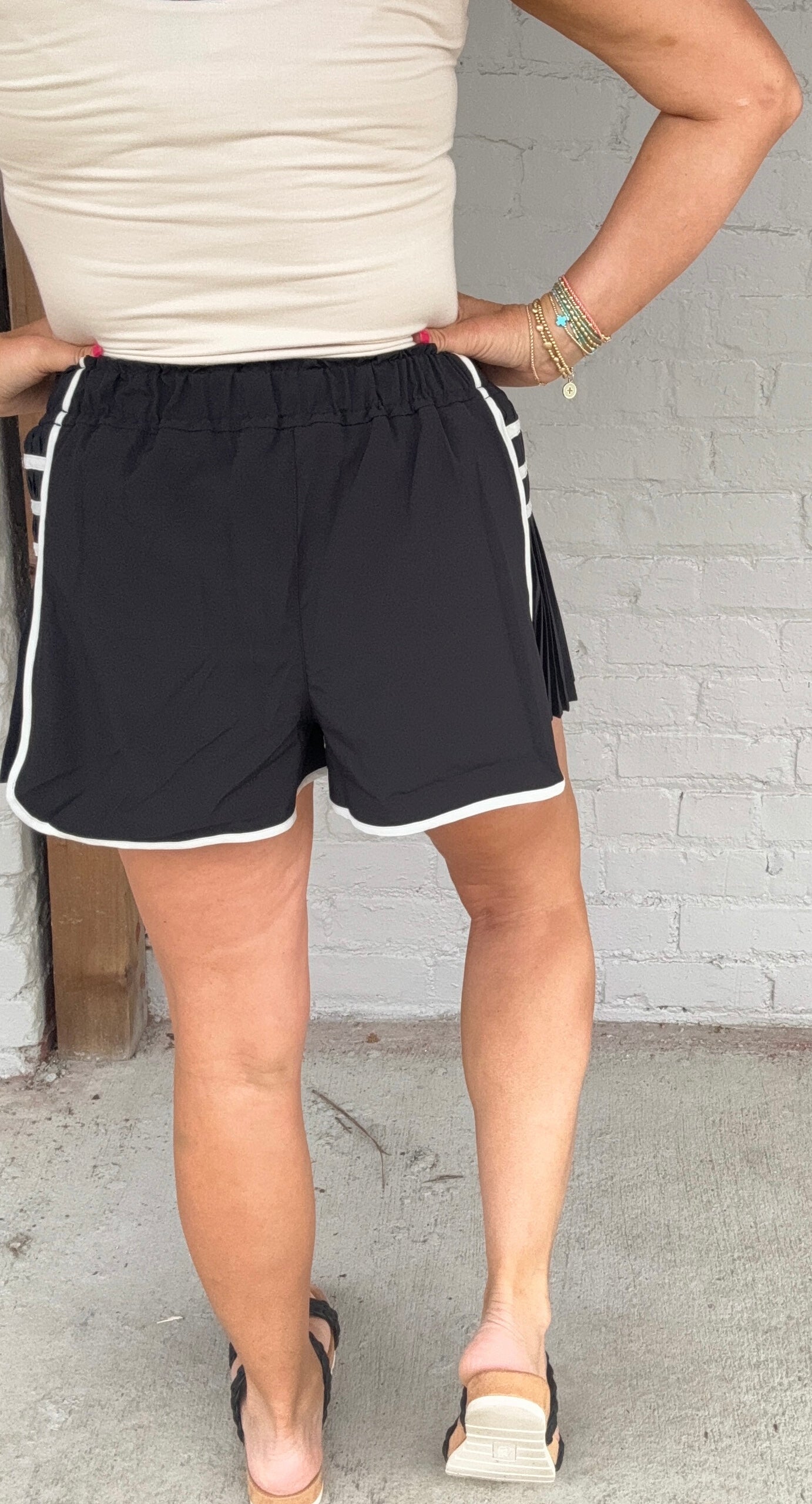 Tiger Side Pleat Athletic Shorts