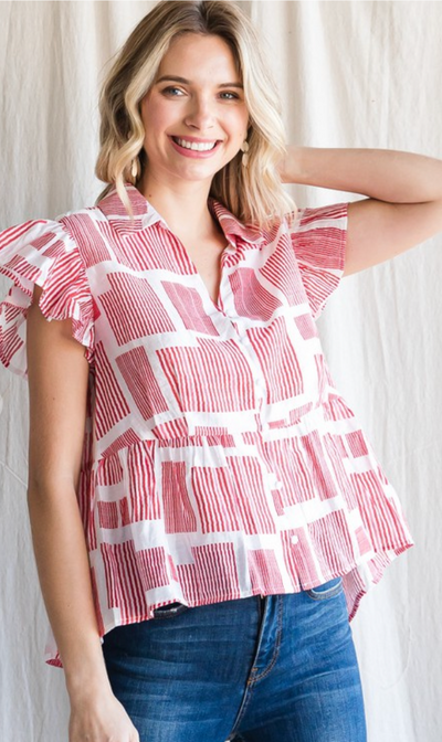 With Every Beat of My Heart Peplum Top