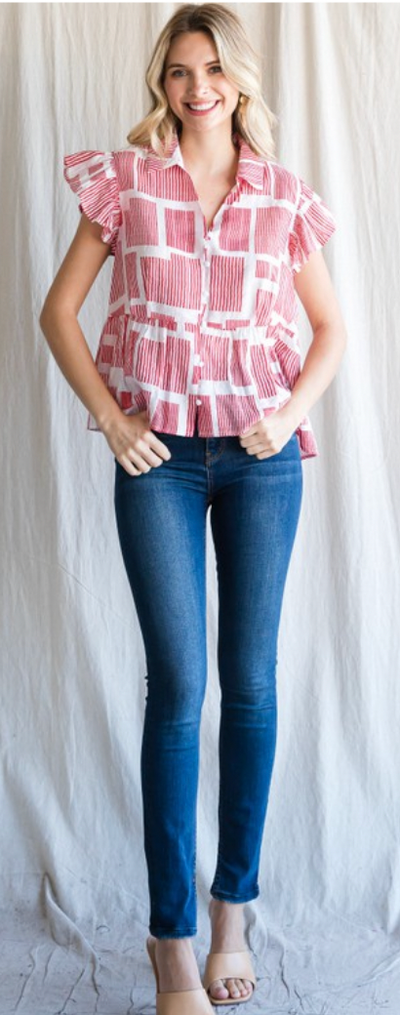 With Every Beat of My Heart Peplum Top