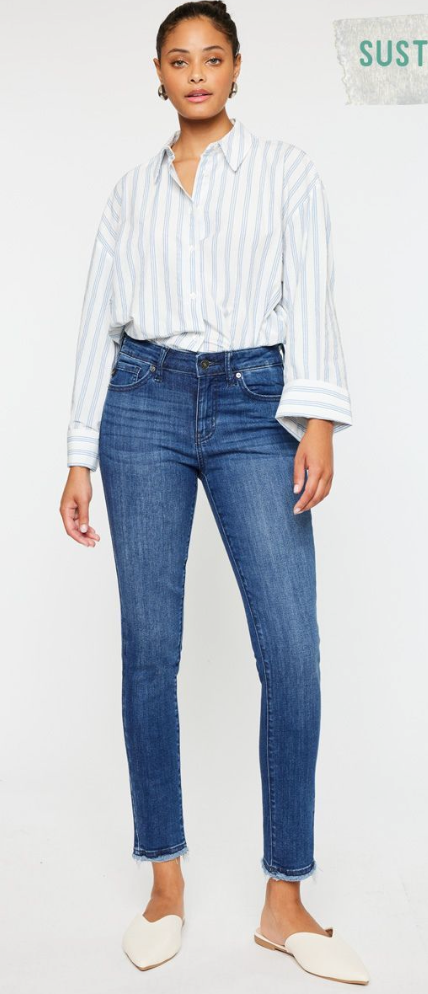 Pearl Mid-Rise Ankle Skinny Jeans
