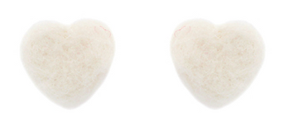 Fluffy Heart Earrings