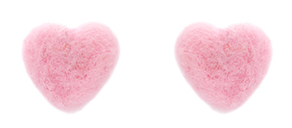 Fluffy Heart Earrings