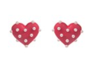 Pearl & Color Coating Heart Earrings
