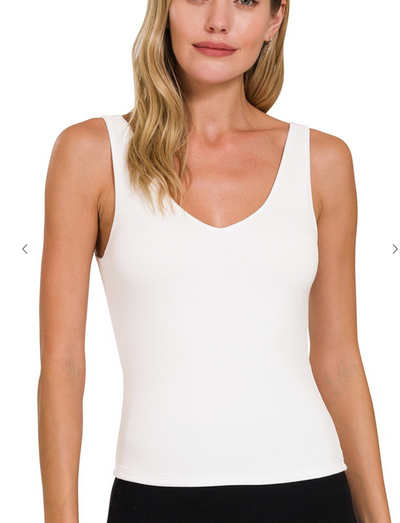 Sixteen Tons Double Layered V-Neck Tank