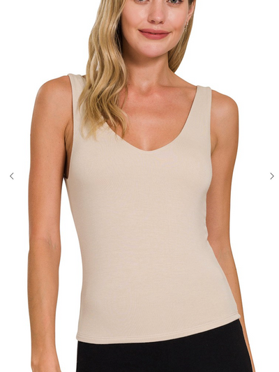 Sixteen Tons Double Layered V-Neck Tank