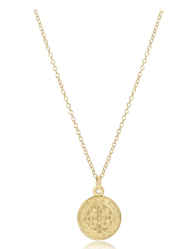 enewton 16" Necklace Gold - Blessing Gold Disc