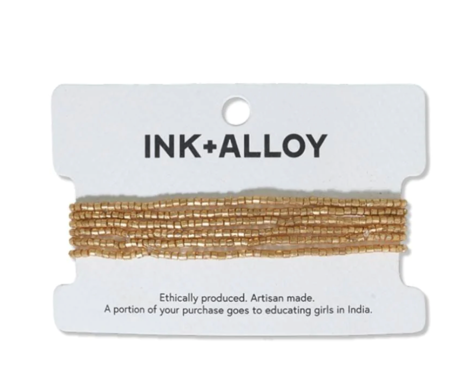 Copy of Ink + Alloy Macy Six Strand Luxe Beaded Bracelet Set Gold