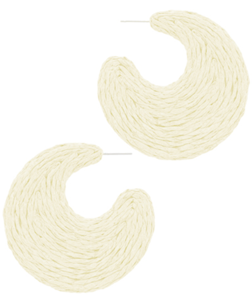 Wrapped Raffia Gradual Shape Hoops