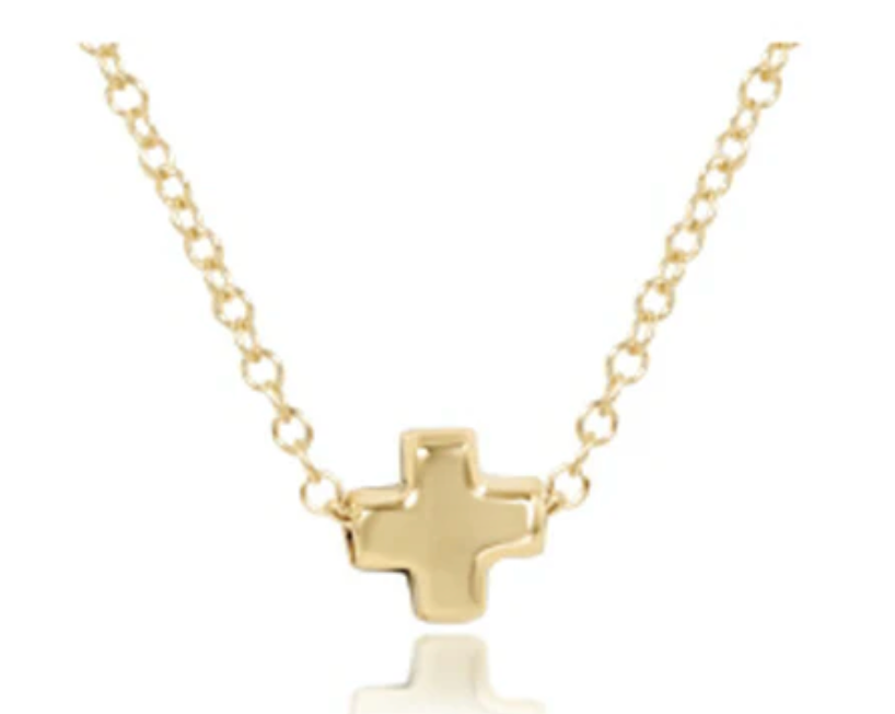 Enewton - 16" Necklace Gold - Signature Small Gold Cross