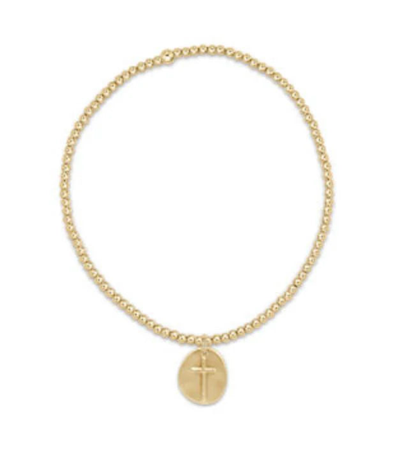 enewton Classic Gold 2mm Bead Bracelet - Inspire Small Gold Charm