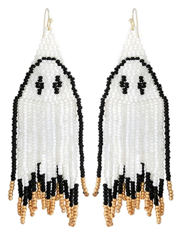 Halloween Ghost Tassel Earrings