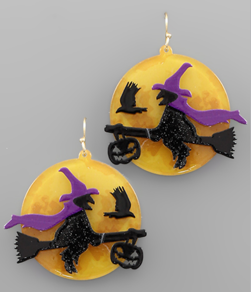 Acrylic Halloween Theme Earrings