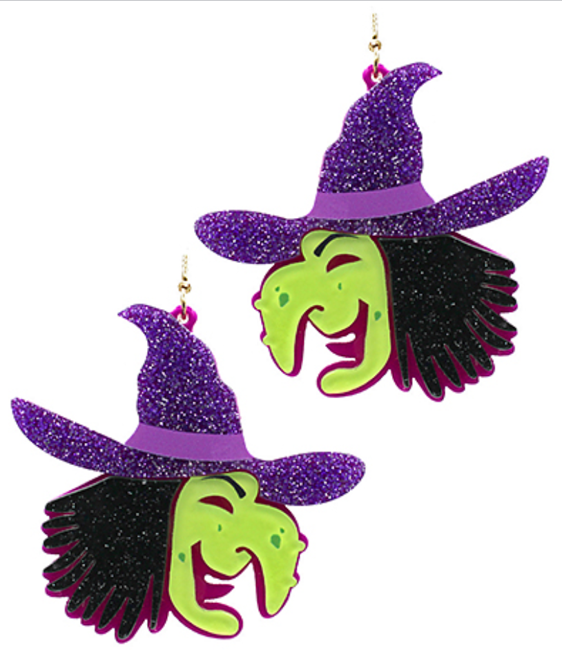 Glitter Witch Earrings