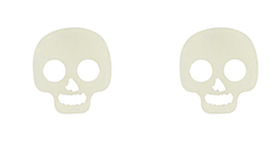 Skull Acetate Stud Earrings