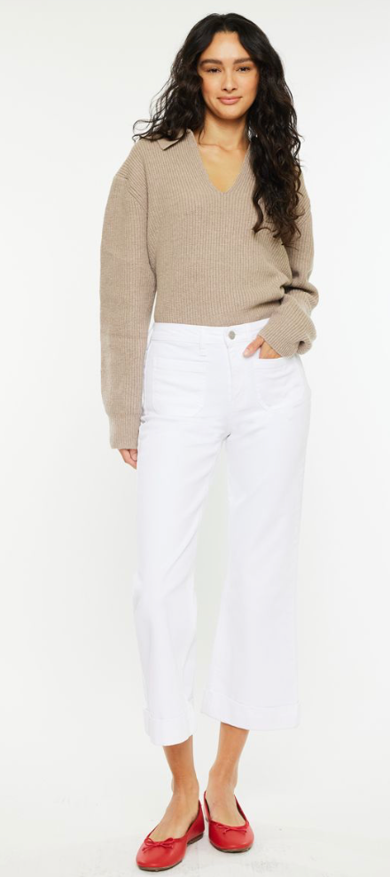 Esper High Rise Relaxed Cropped Flare Jeans
