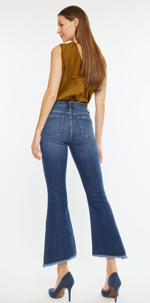 Monroe High Rise Cropped Flare Jeans