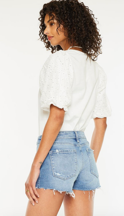 Liza Midrise Boyfriend Denim Shorts