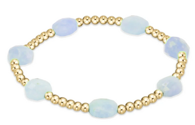 Enewton Admire Gold 3mm Bead Bracelet - Aquamarine