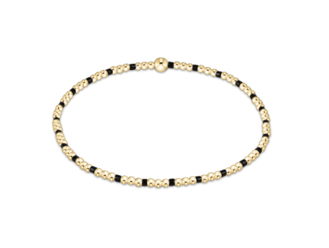 Gameday Hope Sincerity Pattern 2mm Bead Bracelet - Onyx