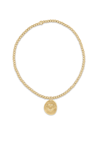 enewton Classic Gold 2mm Bead Bracelet - Inspire Love Small Gold Charm