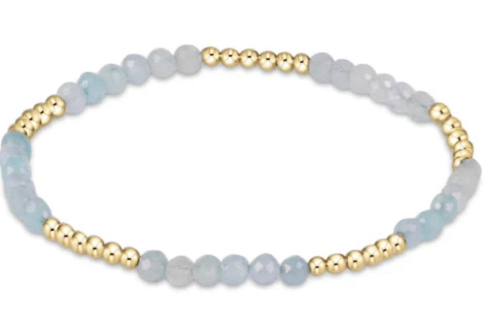 Enewton Blissful Pattern 2.5mm Bead Bracelet - Aquamarine