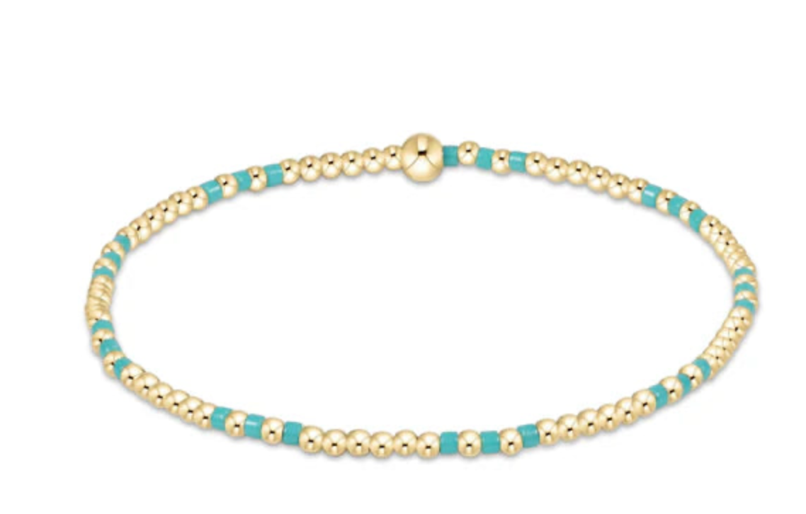 enewton Hope Joy Pattern 2mm Bead Bracelet - Mint